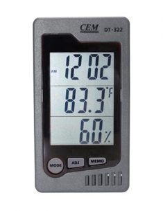 Измеритель температуры и влажности CEM DT-322, часы