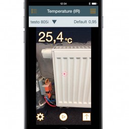 Смарт-зонд testo 805 i — ИК-термометр с Bluetooth, управляемый со смартфона/планшета