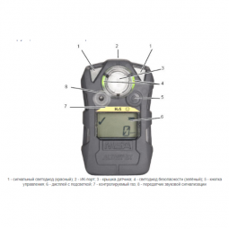 Газоанализатор ALTAIR 2X H2S-Pulse, пороги тревог: 5,10,10,5 ppm