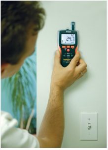 Extech MO295 — Бесштифтовый прибор для измерения влажности, влагосодержания + инфракрасный термометр