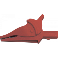 Зажим изолированный типа «крокодил», d30, красный