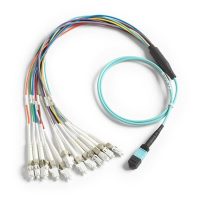 Fluke Networks BKC-MPO-ULC, отводящий шнур — разветвитель 1 м для разъема MM MPO Unpinned LC